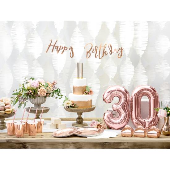 6 platos oro rosas de papel - Vintage Birthday (18 cm) 6 platos oro rosas de papel - Vintage Birthday (18 cm)