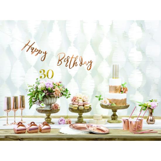 6 platos oro rosas de papel - Vintage Birthday (23 cm) 6 platos oro rosas de papel - Vintage Birthday (23 cm)
