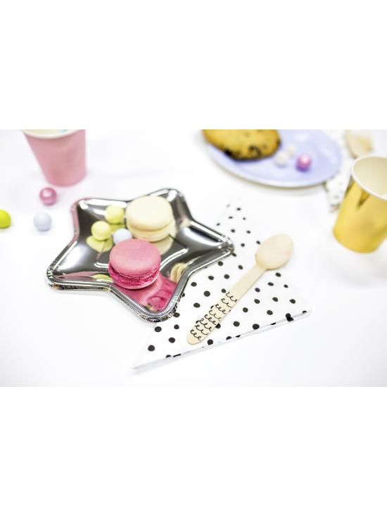 6 platos plateados con forma de estrella de papel (18 cm) - New Year’s Eve & Carnival