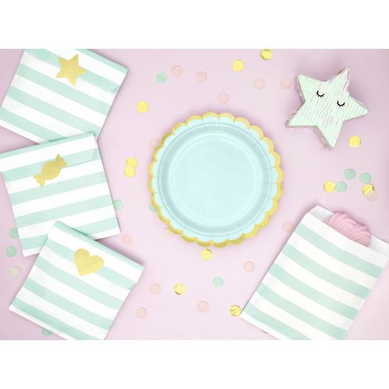 6 platos verde menta de papel (18 cm) - Yummy 6 platos verde menta de papel (18 cm) - Yummy