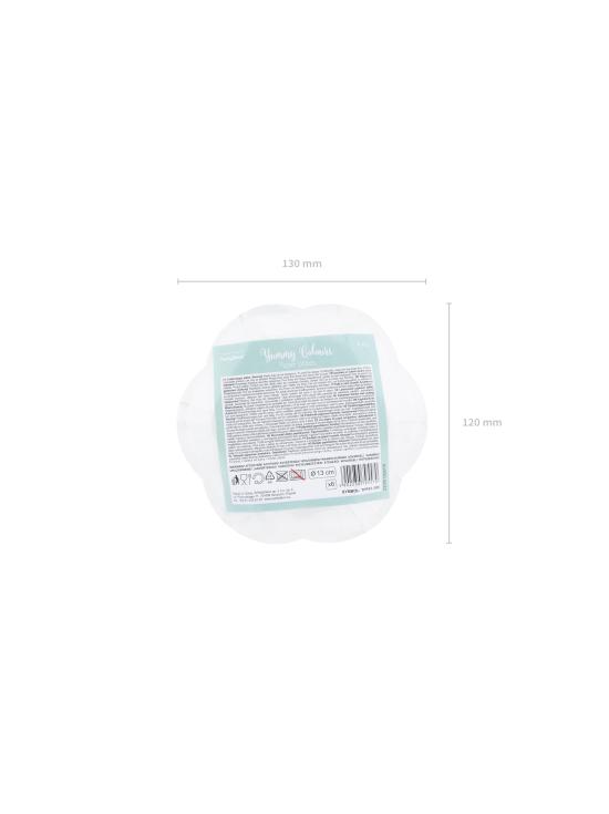 6 platos verde menta pastel con borde dorado "Never stop dreaming" de papel (13 cm) - Yummy