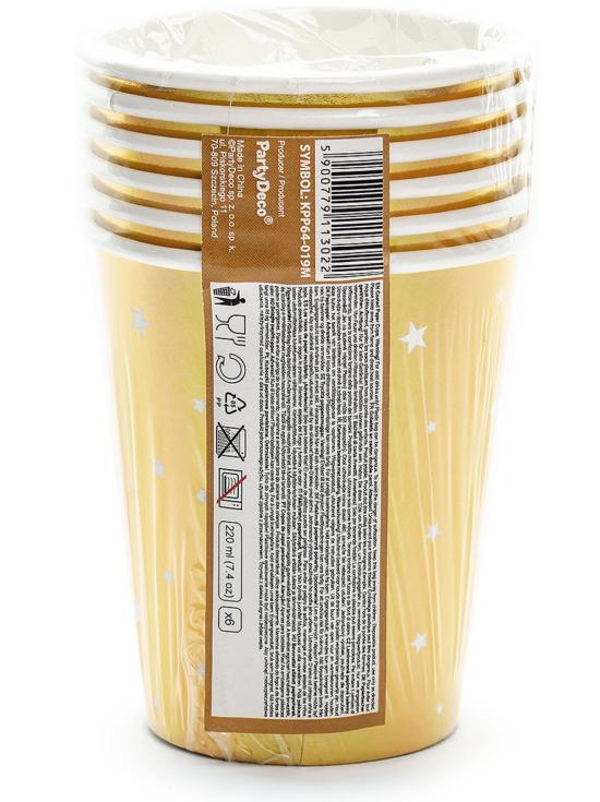 6 vasos Fin de Año Happy New Year dorados) - Jolly New Year