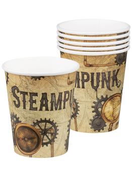 6 vasos Steampunk marrón - Steampunk Collection