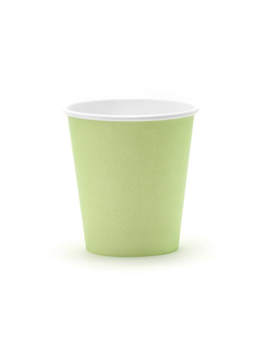 6 vasos azul pastel de papel - Pastelove