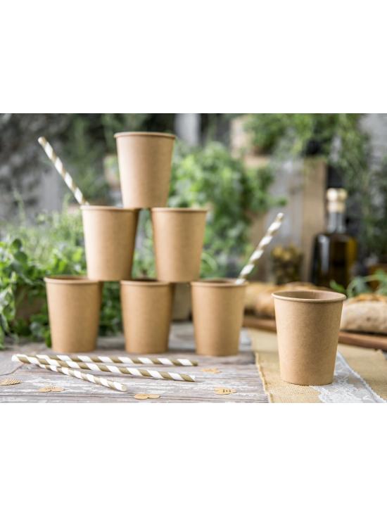 6 vasos de papel Kraft
