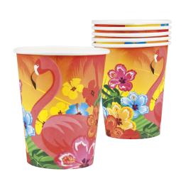 6 vasos flamenco Hawai - Hibiscus