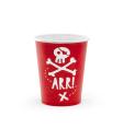 6 vasos rojos de piratas - Pirates Party