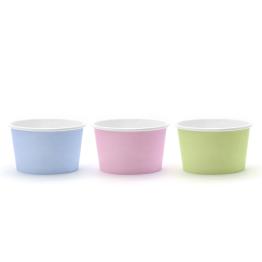 6 vasos variados pastel para helado de papel - Pastelove Collection