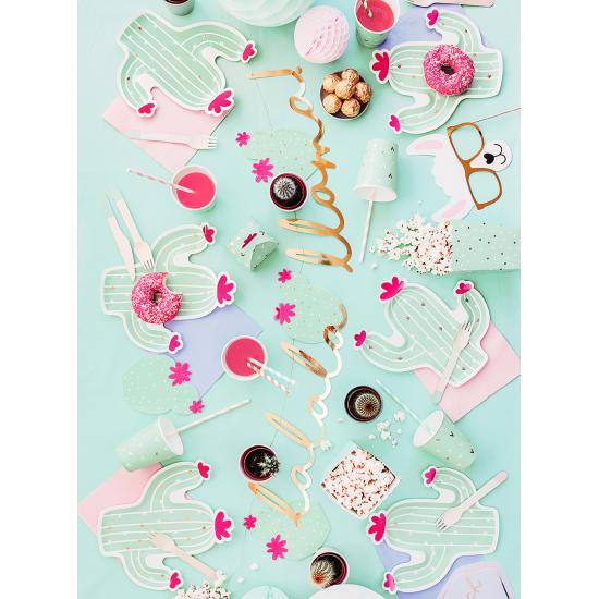 6 vasos verdes - Llama Party 6 vasos verdes - Llama Party