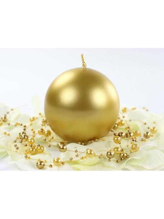 6 velas esféricas doradas (8 cm)