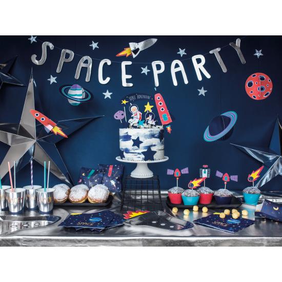 7 decoraciones para tarta "Space Adventure" - Space Party