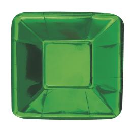 8 bandejas cuadradas verdes - Solid Colour Tableware