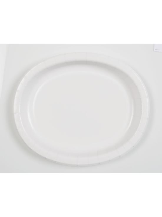 8 bandejas ovaladas blancas - Línea Colores Básicos