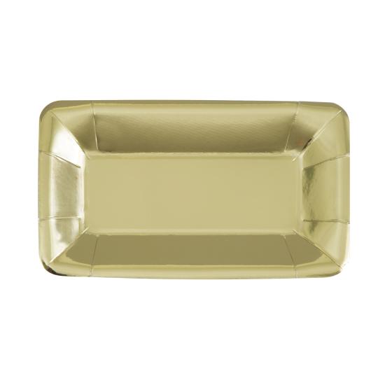 8 bandejas rectangulares doradas - Solid Colour Tableware 8 bandejas rectangulares doradas - Solid Colour Tableware