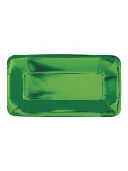 8 bandejas rectangulares verdes - Solid Colour Tableware