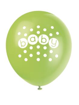 8 globos (30 cm) - Pastel Baby Shower