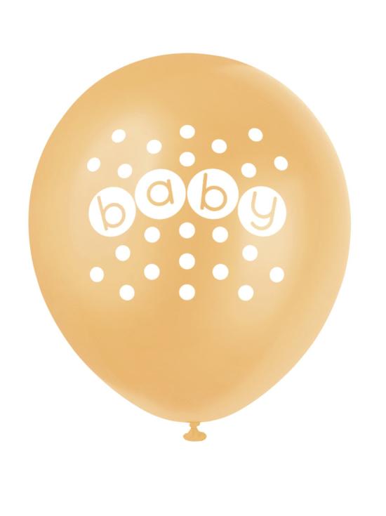 8 globos (30 cm) - Pastel Baby Shower