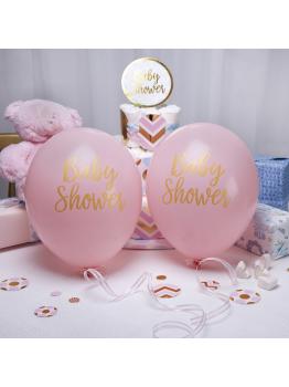 8 globos rosas Baby Shower (30 cm) - Pattern Works Pink