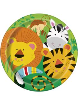 8 platos (23 cm) - Animal Jungle