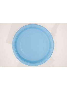 8 platos azul cielo (23 cm) - Línea Colores Básicos