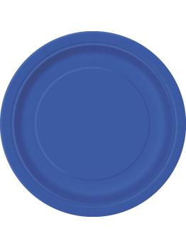 8 platos azul oscuro (23 cm) - Línea Colores Básicos