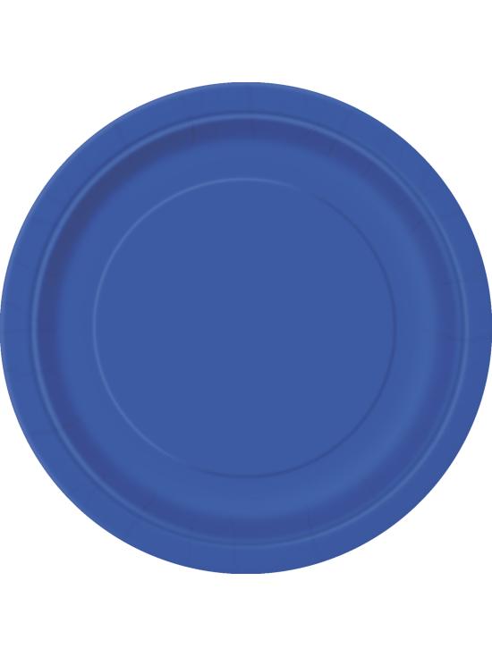 8 platos azul oscuro (23 cm) - Línea Colores Básicos