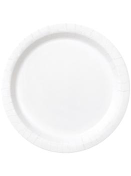 8 platos blancos (23 cm) - Línea Colores Básicos