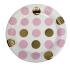 8 platos de lunares rosas y dorados (23cm) - Pattern Works Pink