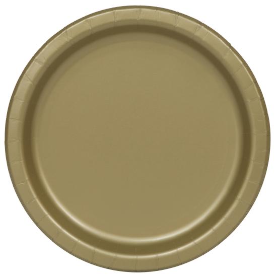 8 platos dorados (23 cm) - Línea Colores Básicos