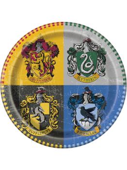 8 platos grandes Harry Potter (23cm) - Hogwarts Houses