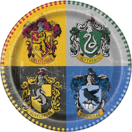 8 platos grandes Harry Potter (23cm) - Hogwarts Houses