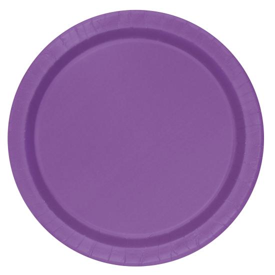 8 platos morado (23 cm) - Línea Colores Básicos