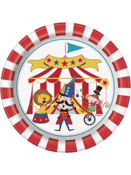 8 platos pequeños (18 cm) - Circus Carnival