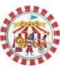 8 platos pequeños (18 cm) - Circus Carnival