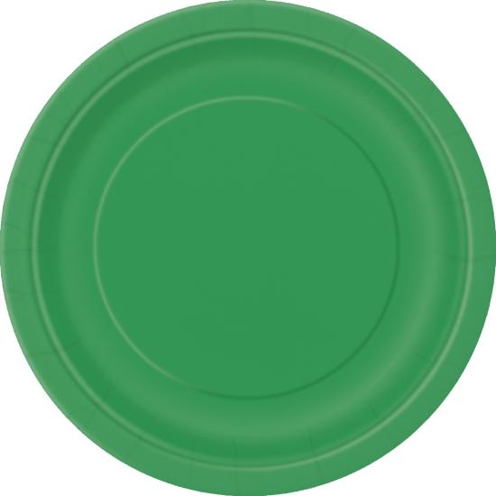 8 platos pequeños verde esmeralda (18 cm) - Línea Colores Básicos