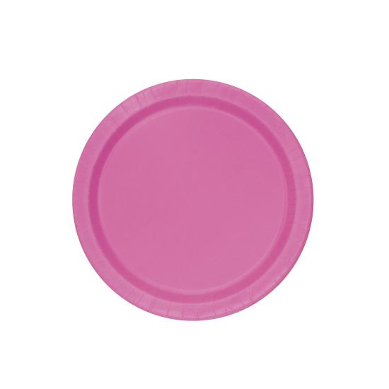 8 platos rosas (23 cm) - Línea Colores Básicos