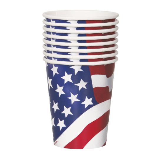 8 vasos Bandera de USA - Fiesta Estados Unidos