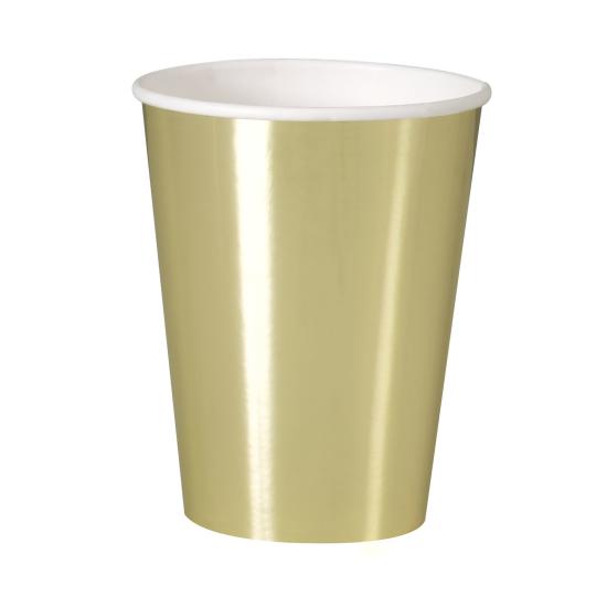 8 vasos dorados - Línea Colores Básicos