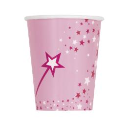 8 vasos grandes de Unicornio Rosa - Magical Unicorn
