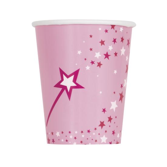 8 vasos grandes de Unicornio Rosa - Magical Unicorn