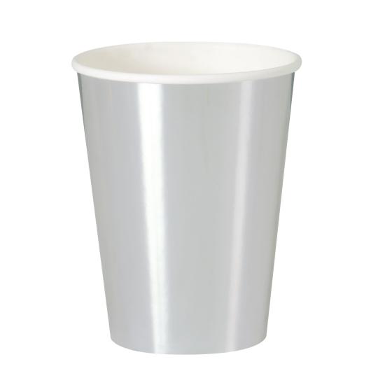 8 vasos plateados - Línea Colores Básicos