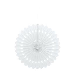 Abanico de papel decorativo color blanco - Línea Colores Básicos