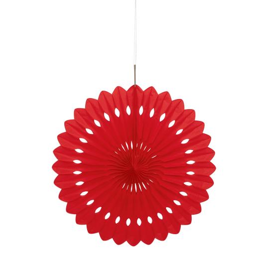 Abanico de papel decorativo color rojo - Línea Colores Básicos Abanico de papel decorativo color rojo - Línea Colores Básicos