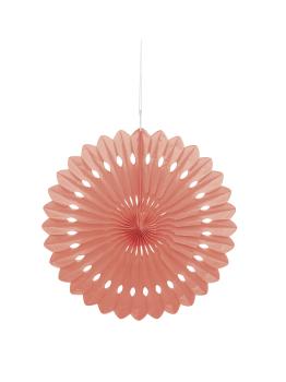Abanico de papel decorativo coral - Línea Colores Básicos