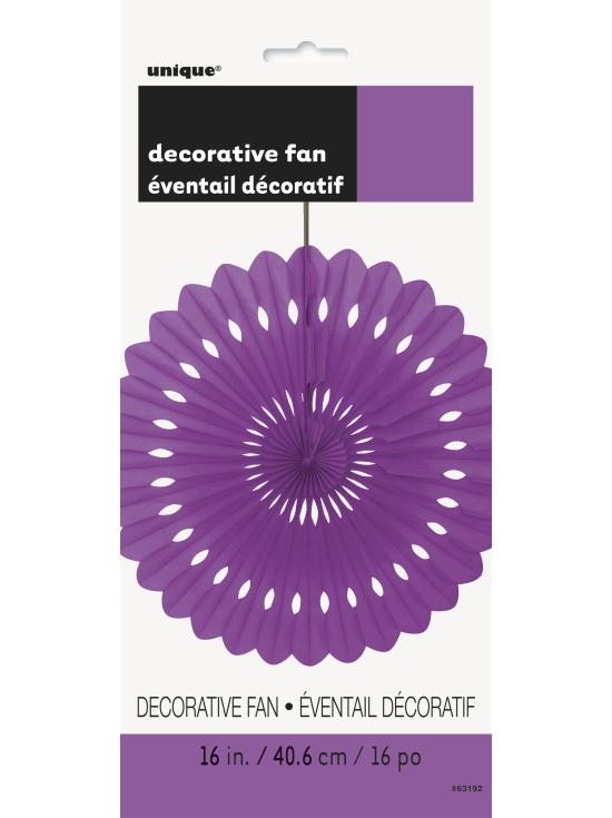 Abanico de papel decorativo morado - Línea Colores Básicos