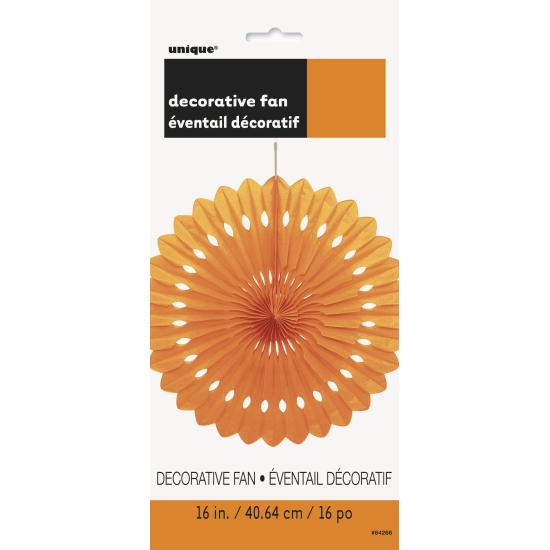 Abanico de papel decorativo naranja - Línea Colores Básicos