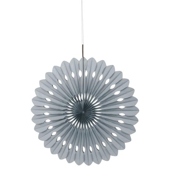 Abanico de papel decorativo plateado - Línea Colores Básicos