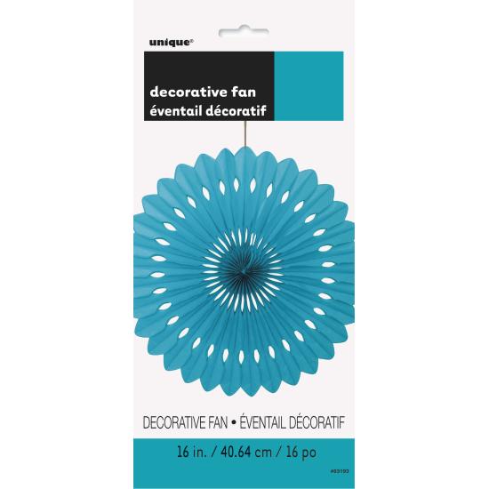 Abanico de papel decorativo verde aguamarina - Línea Colores Básicos