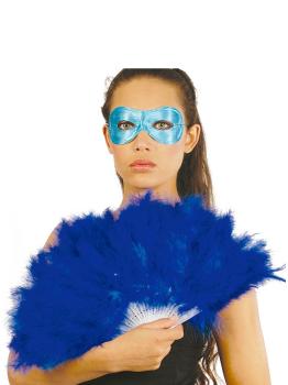 Abanico de plumas azules