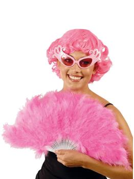 Abanico de plumas rosas